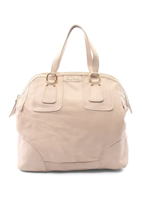 Miu Miu Pre-Owned 2000s Boston bag Neutrals 1082603