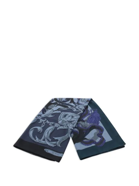 Hermès Pre-Owned 2010s Le Mors à la Conétable scarf Blue 1082692