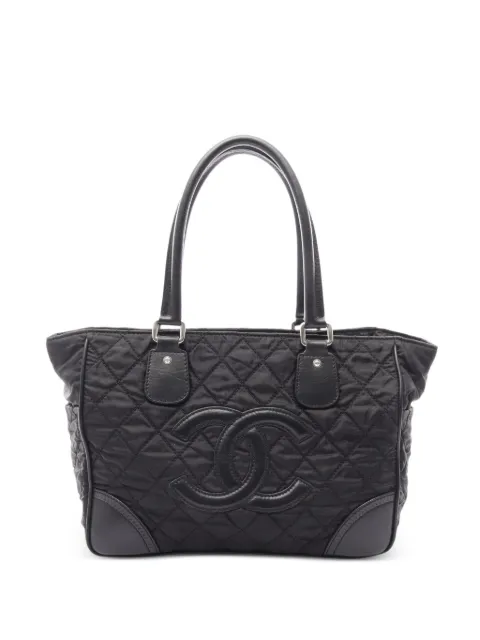 CHANEL Pre-Owned 2006-2008 Paris New York CC tote bag Black 1083740
