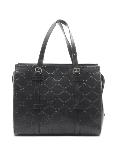 Gucci Pre-Owned 2010s GG-embossed tote bag Black 1084890