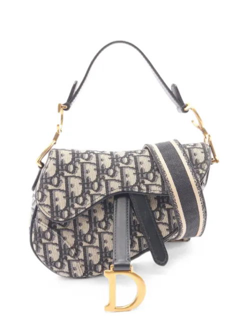 Christian Dior Pre-Owned 2010s Oblique jacquard Saddle mini tote bag Neutrals 1084305