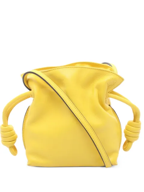 Loewe Pre-Owned 2000s mini Flamenco leather bucket bag Yellow 1084365