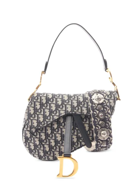 Christian Dior Pre-Owned 2010s Saddle tote bag Blue 1084594