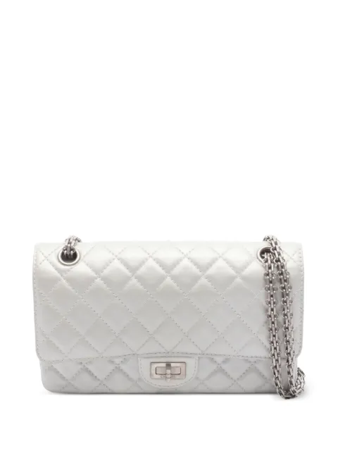 CHANEL Pre-Owned 2020-2021 2.55 Mademoiselle diamond-quilted shoulder bag Silver 108559030846508