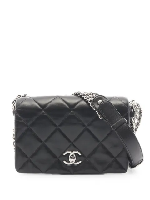 CHANEL Pre-Owned 2021 Matelassé chain shoulder bag Black 1084615U216PN2E