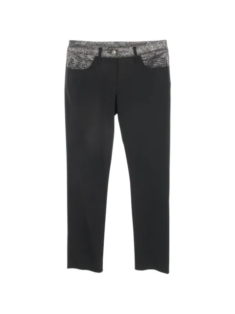 CHANEL Pre-Owned 1986-1988 lion button trousers Black 1082698