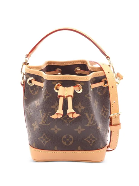 Louis Vuitton Pre-Owned 2010s Nano Noé Monogram mini bucket bag Brown 1084361