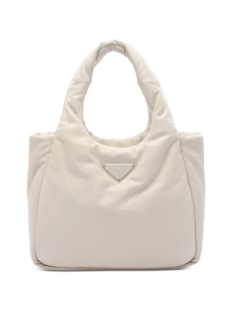 Prada Pre-Owned 2010s padded leather tote bag White 1084575