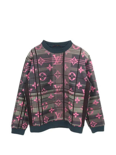 Louis Vuitton Pre-Owned 2010s jacquard sweatshirt Green 1083975