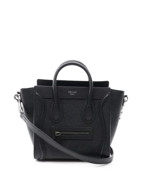 Celine Pre-Owned 2000-2026 Nano Leather Luggage Tote handbag Black XXNFB7T09CG8YHQI