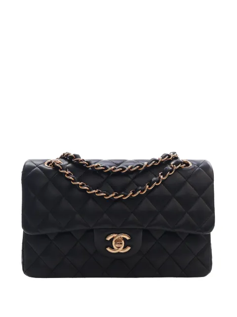 CHANEL Pre-Owned 2021-2026 Small Classic Lambskin Double Flap shoulder bag Black I1W56OWYMH44MJE9