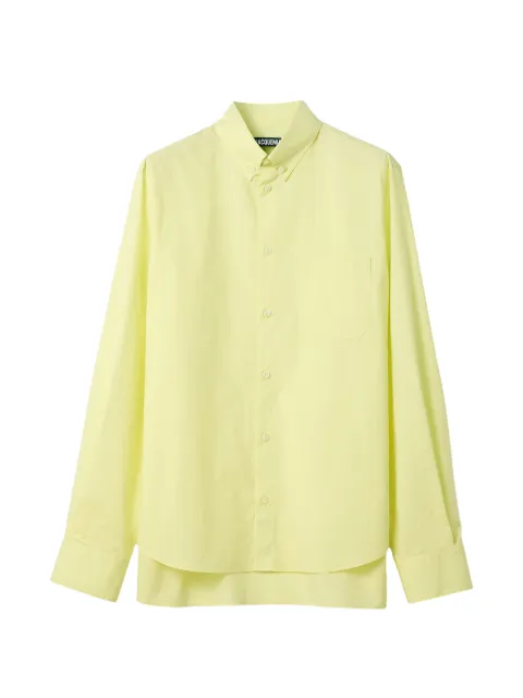 Jacquemus Tailleur double-layer button-down shirt Yellow SHM00633AW00840