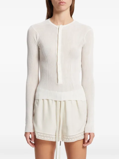 Ann Demeulemeester Miep ribbed-knit long-sleeve sweater Neutrals B0013998FA052