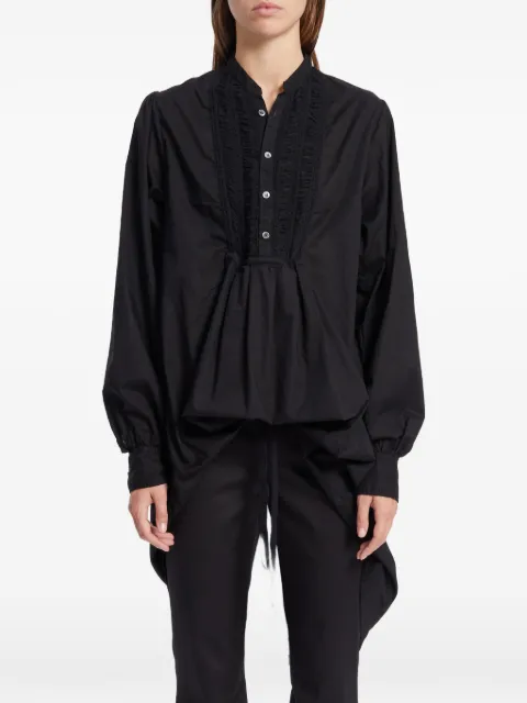 Ann Demeulemeester pintuck-detail pleated shirt Black B0013962FA026