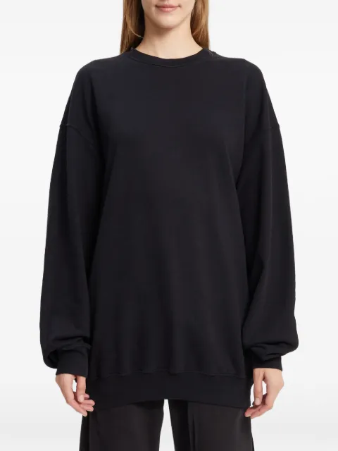 Ann Demeulemeester slogan-print brushed sweatshirt Black B0013832FA185