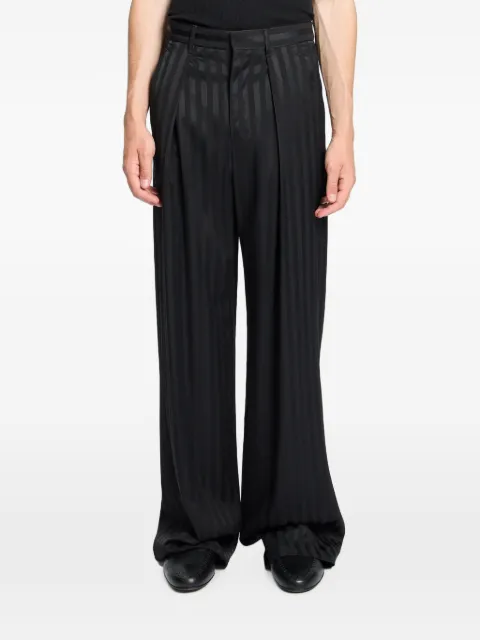Ann Demeulemeester striped pleated trousers Black B0013735FA705