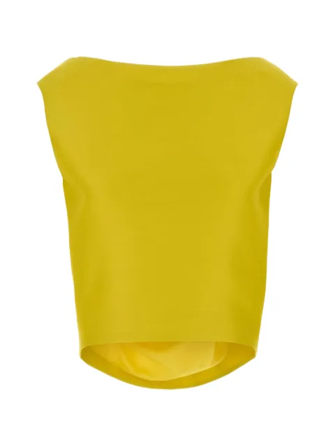 Balenciaga cady sleeveless blouse Yellow 872137TUT22