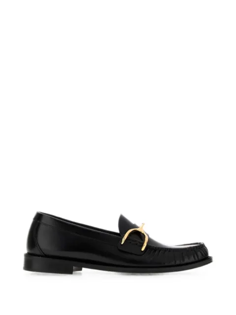 Alexander McQueen Wishbone leather loafers Black 867922WHADV