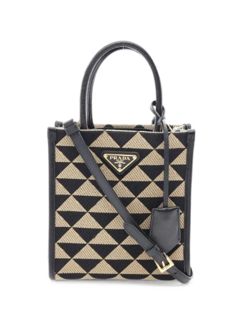 Prada Pre-Owned 2010s mini Symbole tote bag Black 1083770