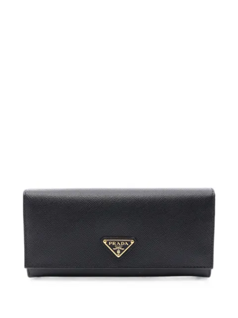 Prada Pre-Owned 2010s Saffiano-leather bi-fold wallet Black 1084904
