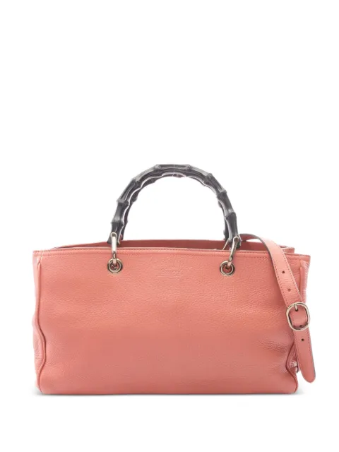 Gucci Pre-Owned 2000s Bamboo top-handle tote bag Pink 1083789
