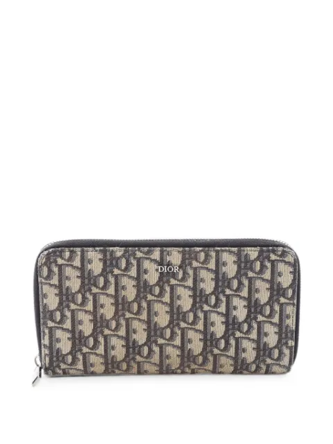 Christian Dior Pre-Owned 2000s Oblique zip-around wallet Blue 1084918