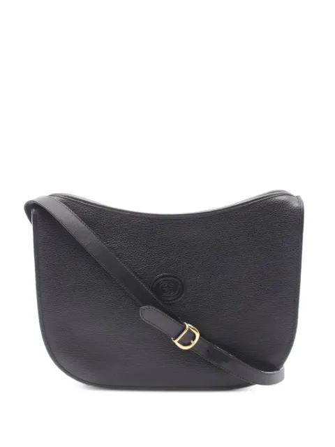 Gucci Pre-Owned 2000s Interlocking-G leather shoulder bag Black 1083197