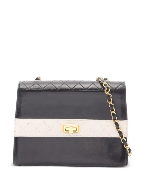 CHANEL Pre-Owned 1989-1991 Matelassé chain cross body bag Black 1083733