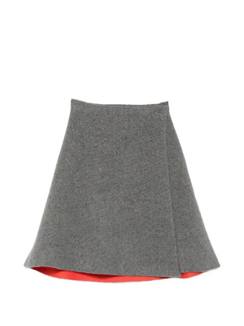Proenza Schouler Capucine Donegal-knit midi skirt Grey R2647406