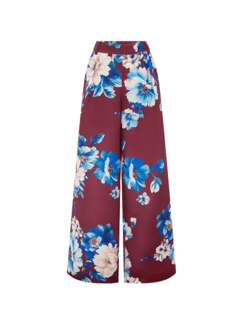 Leo Lin Elisha floral-print trousers Red LLFW260164RED