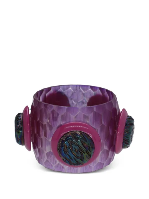 Vintage honeycomb-effect embellished bangle Purple W27526118
