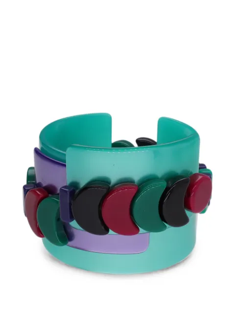 Vintage crescent-detail cuff bracelet Blue W27526116