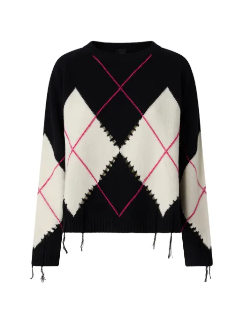 PINKO Berna argyle-knit sweater Black 107377A3JE