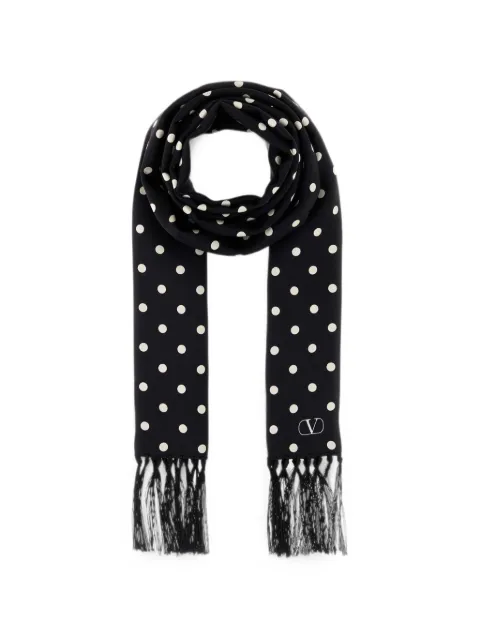 Valentino Garavani VLogo polka-dot scarf Black 9W2E600JFVA