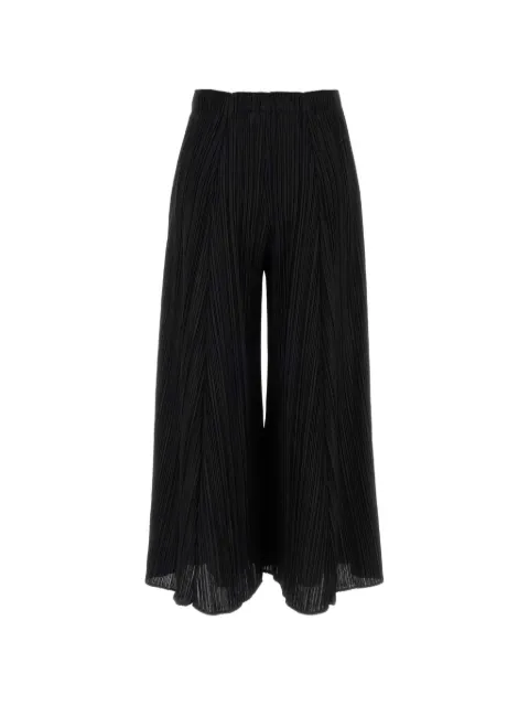 Pleats Please Issey Miyake pleated palazzo pants Black PP66JF283