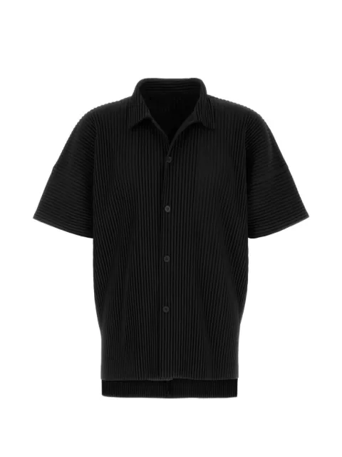 Homme Plissé Issey Miyake Monthly Colors May plissé-effect short-sleeve shirt Black HP66JJ051