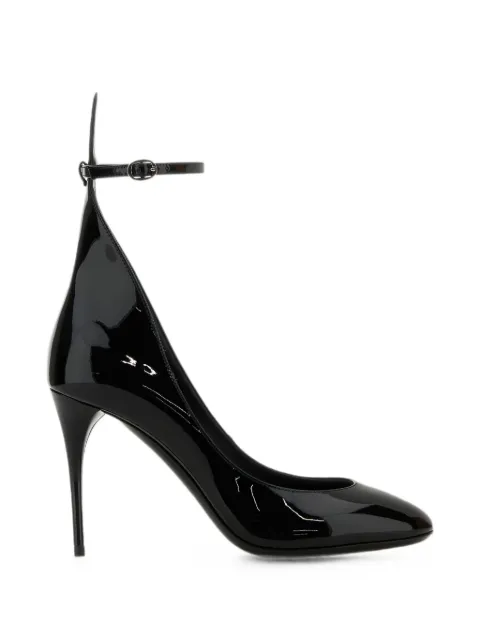 Alaïa buckle-fastening patent leather pumps Black AA3E073CK168
