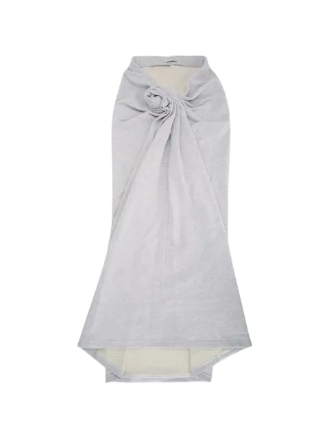 Magda Butrym rosette-detail jersey asymmetric skirt Grey 326725