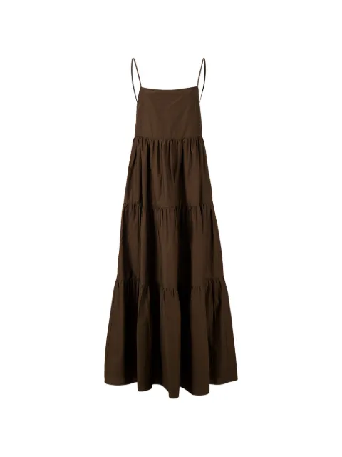 Matteau tiered-design maxi dress Brown TLBSDPL
