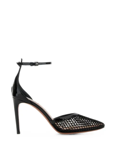 Alaïa mesh-panelled pointed-toe pumps Black AA3E049TK007