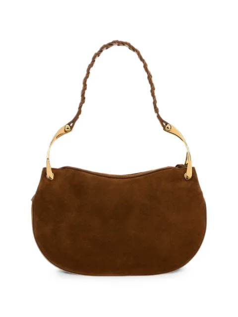 Alexander McQueen Wishbone suede shoulder bag Brown 8746081HBEB
