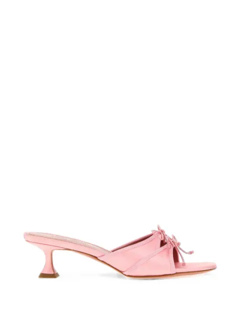 Amina Muaddi Eleonora bow-detail heeled sandals Pink ELEONORASLIPPER45