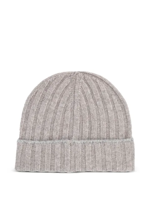 Brunello Cucinelli ribbed-knit cashmere beanie hat Grey M2240900CFF57