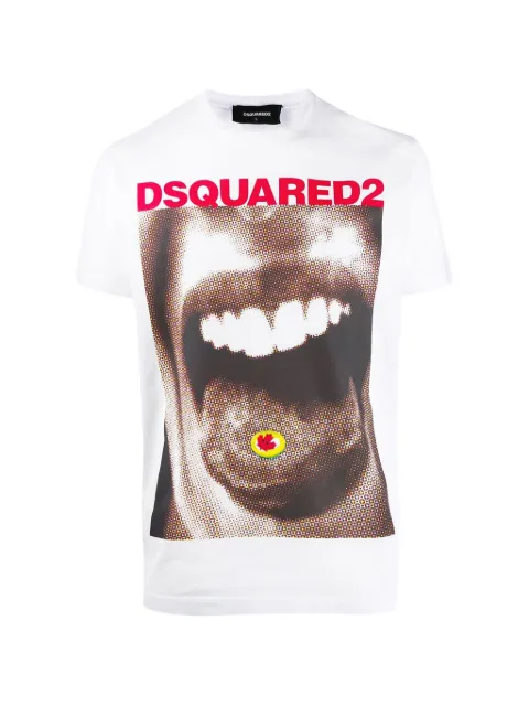 DSQUARED2 mouth-print T-shirt White S74GD0564S22427