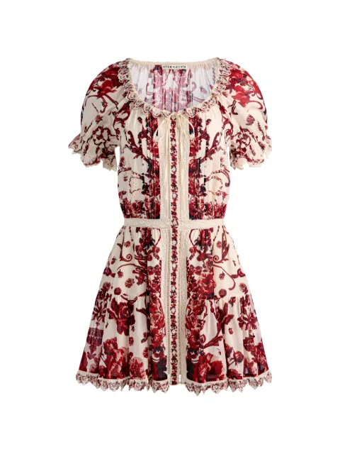 alice + olivia Mclaine mini dress White CC607P24520