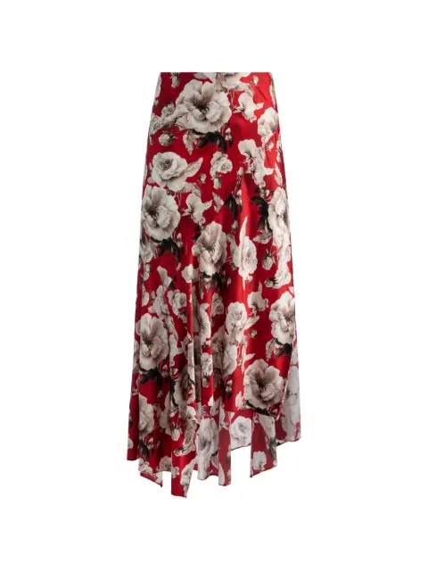 alice + olivia Rosa midi skirt Red CC607P95308