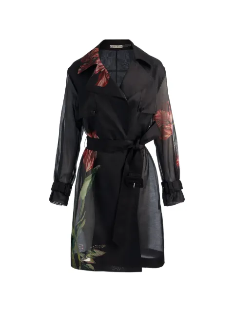 alice + olivia Silvia belted trench coat Black CC607P40401