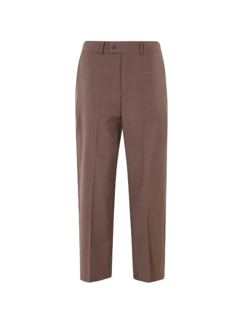 Erika Cavallini Alfio pressed-crease tailored trousers Brown P6WZ06099
