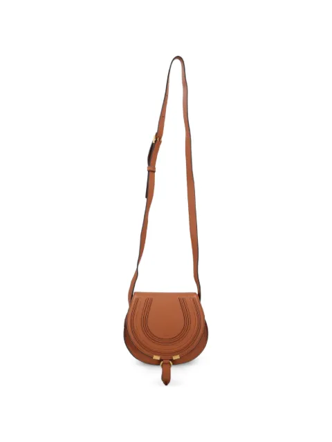 Chloé Vintage small Marcie saddle cross body bag Brown 48955555840348