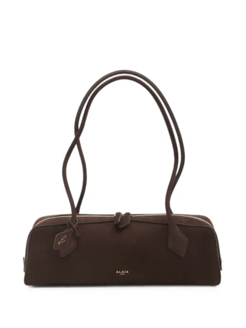 Alaïa nubuck leather shoulder bag Brown AA1S06033CA214741